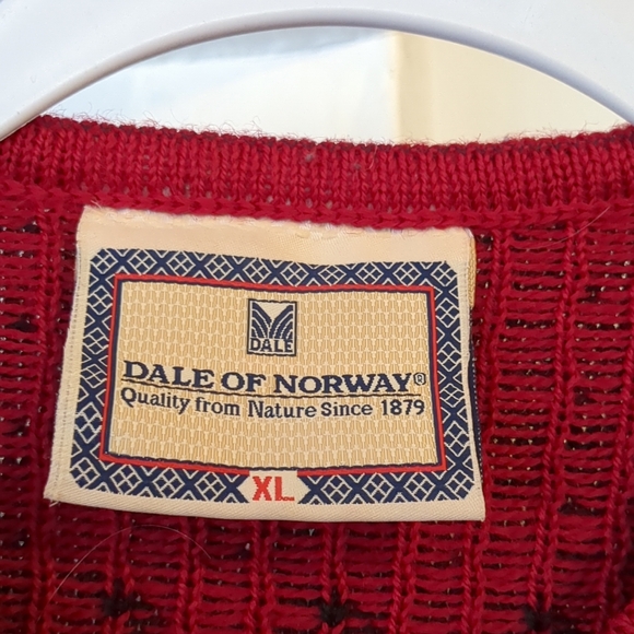 ‼️Dale of Norway Nordic Sweater Pure Wool Red Multicolor Pullover XL - Picture 1 of 15